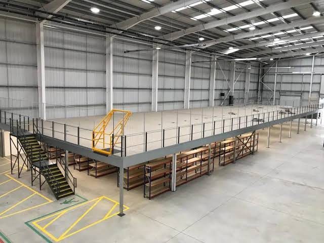 Industrial Mezzanine Work Platform Framing