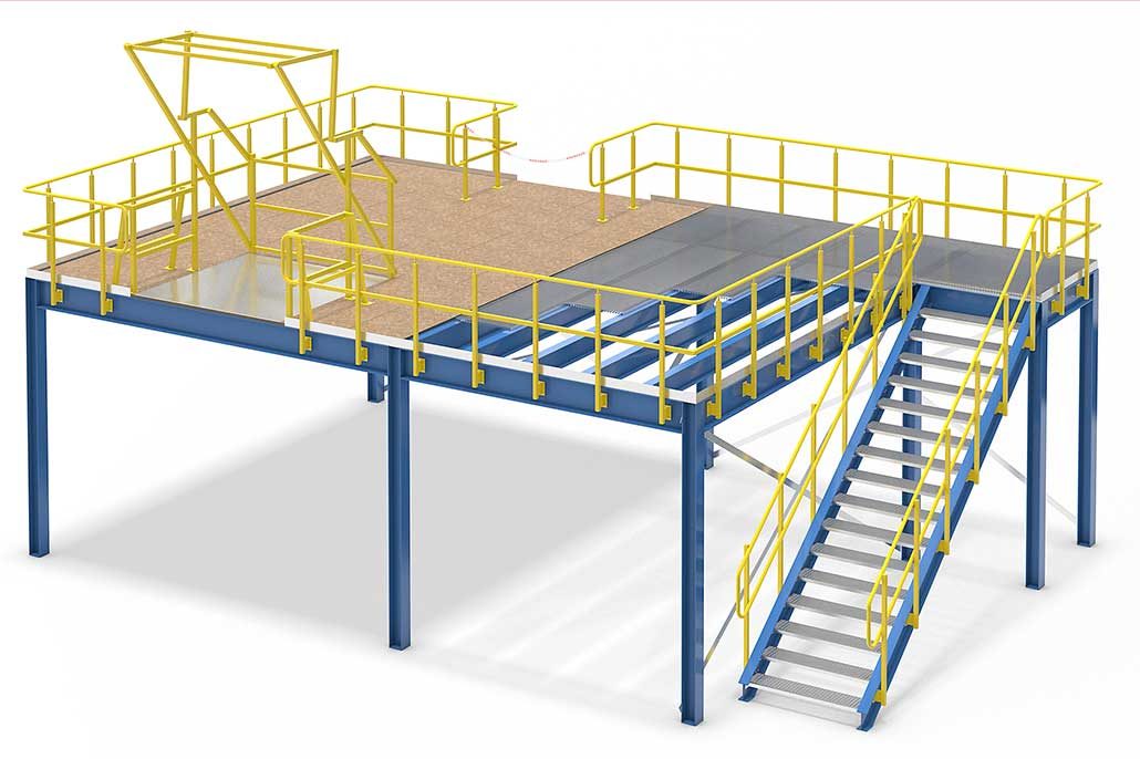 Office Mezzanine Floor with Staircase Access