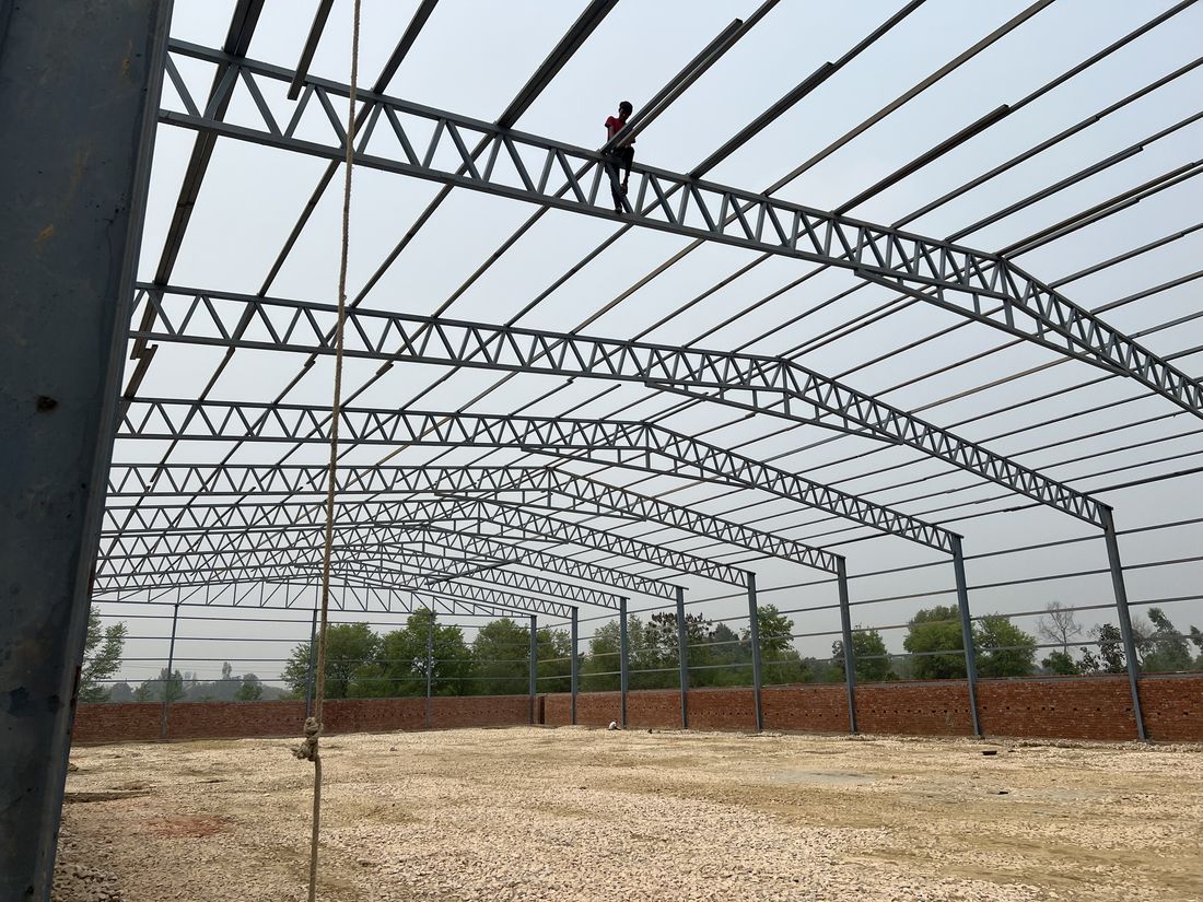 Industrial pipe shed for chemical plant in Bhiwadi, Rajasthan